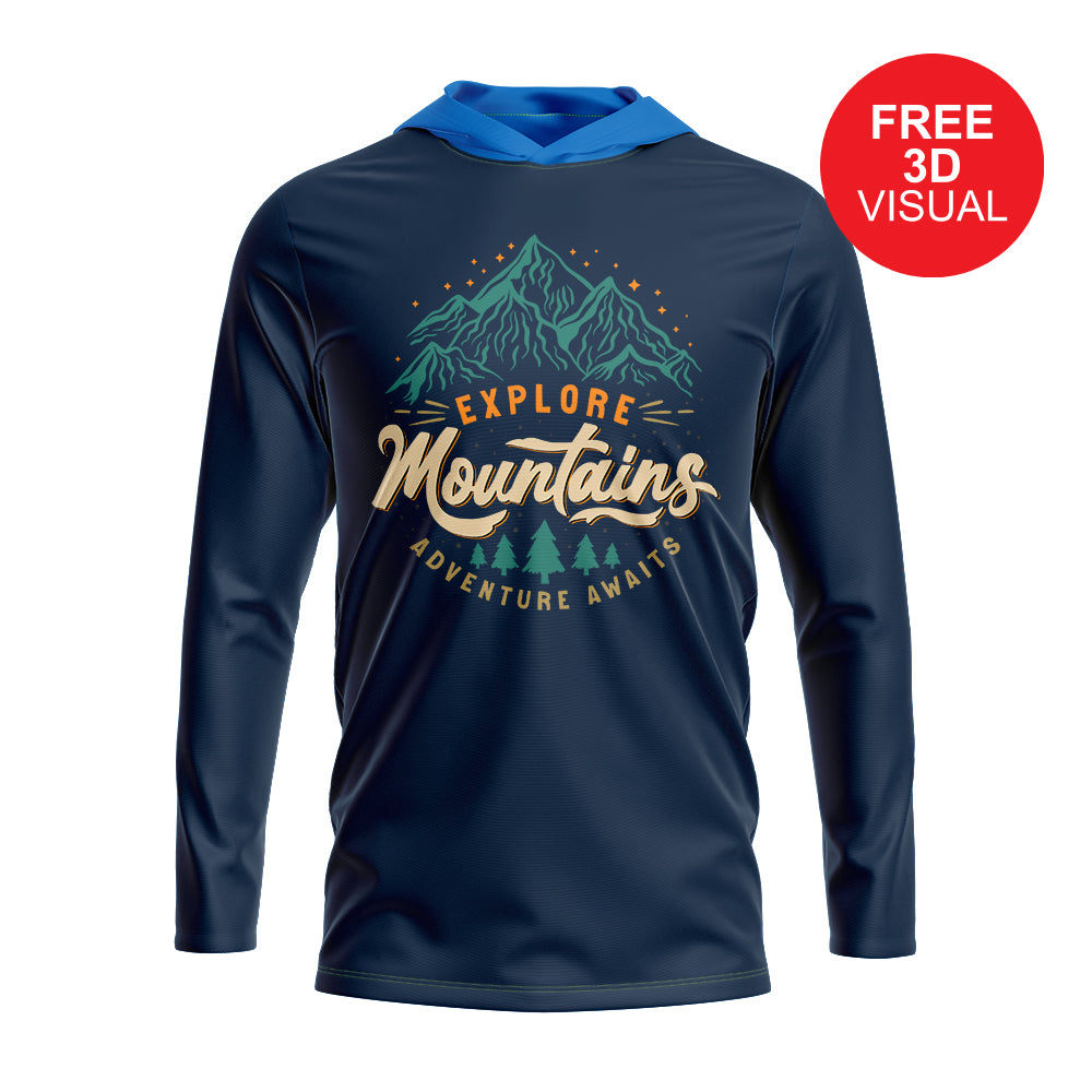 Long Sleeve Hoodie T-shirt (Full Dye Sublimation)#500039