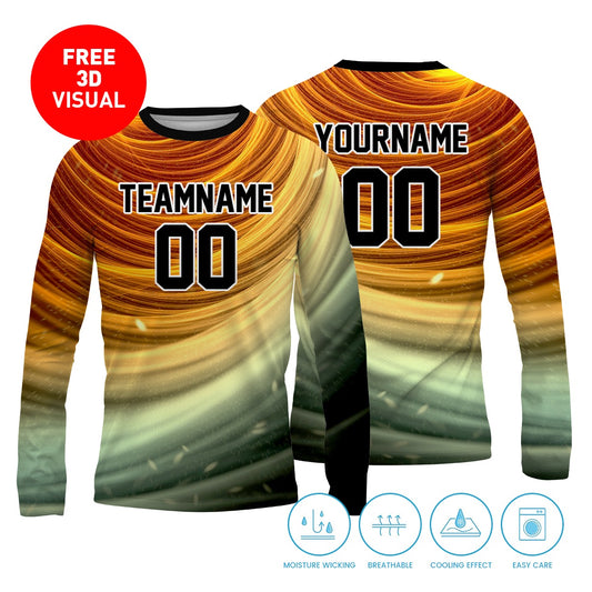 150GSM Mesh Jersey Long Sleeve Crew Neck (Full Dye Sublimation)#500003