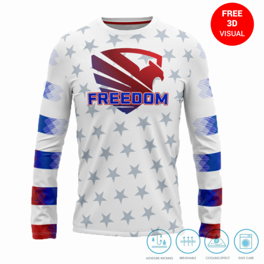 120GSM Milk Silk Long Sleeve Crew Neck (Full Dye Sublimation)#500041